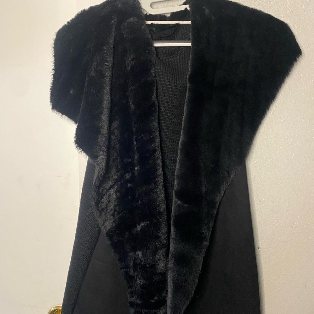 Black Fur Vest